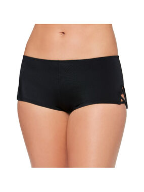 Salt + Cove Size Extra Large Black Strappy-Side Swim Boyshorts NWT